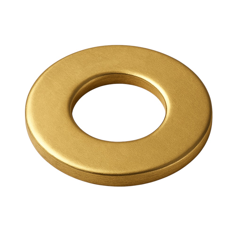 podkładki okrągłe płaskie m24 din 125 a mosiądz - 20 szt