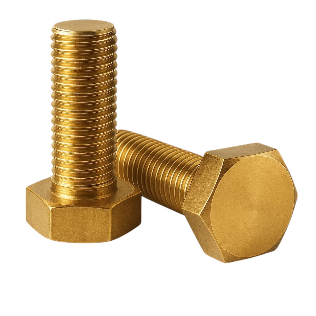 Śruby z łbem sześciokątnym m8x50 din 933 mosiądz - 100 szt